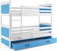 Patrová postel Riky bílá/modrá