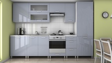 Kuchyňská skříňka Natanya SZ60 3SZ šedý lesk
