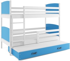 Patrová postel s přistýlkou Tamita bílá/modrá