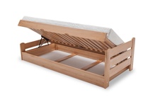 Dřevěná postel Rex 90x200 bílá