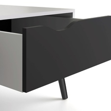 Konferenční stolek Retro 384 bílá/černá