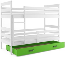 Patrová postel Norbert bílá/zelená