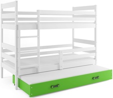 Patrová postel s přistýlkou Norbert bílá/zelená