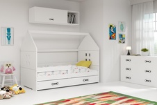 Dětská postel Dominik 80x160 bílá/růžová