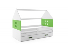 Dětská postel Dominik 80x160 bílá/zelená