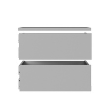 Malé zásuvky s policí Lutta 157 silver grey