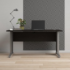 Psací stůl Office 80400/71 černá/silver grey