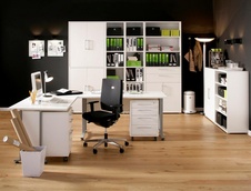 Rohová deska stolu Office 458 bílá/silver grey