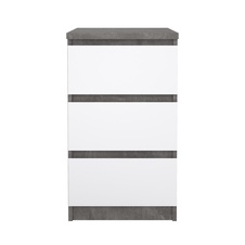 Komoda Simplicity 237 beton/bílý lesk