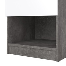 Noční stolek Simplicity 238 beton/bílý lesk