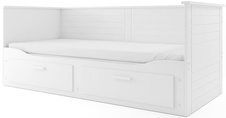 Rozkládací postel s matracemi Harwig bílá