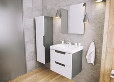 Koupelnová skříňka s umyvadlem Provo D60 grafit/bílý lesk