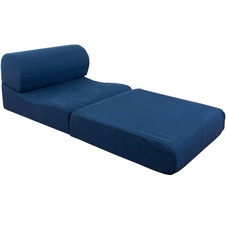 Nábytek Mikulík Vranovice Rozkládací křeslo PEDRO 2v1 k příležitostnému využití na spací matraci   - Modrá