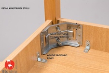 Stůl MINI FORTE - dub sonoma, 120x85cm +40cm, LTD zesílené na 36mm, ABS, nohy 7x7 cm