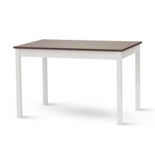 Stůl TWIN dub sonoma deska bílá podnož 120x80cm deska lamino 18mm hrana ABS nohy masiv 4,5x4,5cm/v.3