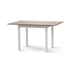 Stůl TWIN extend dub sonoma deska-bílá podnož 90x68 cm, rozklad +68cm, deska 2x18mm, hrana ABS /v.3