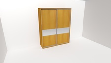 Nábytek Mikulík Vranovice Skříň FLEXI 2 š.180cm v.220cm : 2x dveře dělené sklem LACOBEL bílý - olše