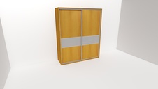 Nábytek Mikulík Vranovice Skříň FLEXI 2 š.220cm v.240cm : 2x dveře dělené sklem MATELUX  - olše