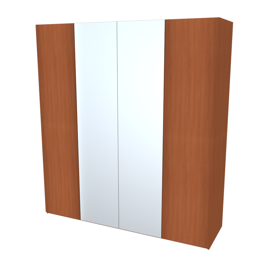 Nábytek Mikulík Vranovice Skříň GRANDE 200cm - bezúchytkové otevírání + 2x Zrcadlo - olše